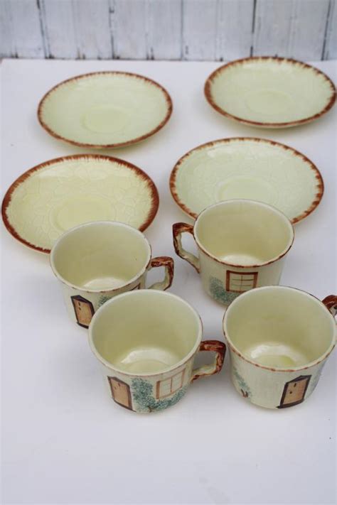 Royal Tudor Ware Staffordshire England 6 Cups & Saucers